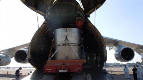 On 24 September 2015, irradiated liquid highly enriched uranium (HEU) fuel was removed from a research reactor at the Radiation and Technological Complex in Tashkent, Uzbekistan. The following pictures document the removal operation from the reactor hall to the airplane at Tashkent International Airport carrying the fuel to Russia.  (Photo S. Tozser/IAEA)